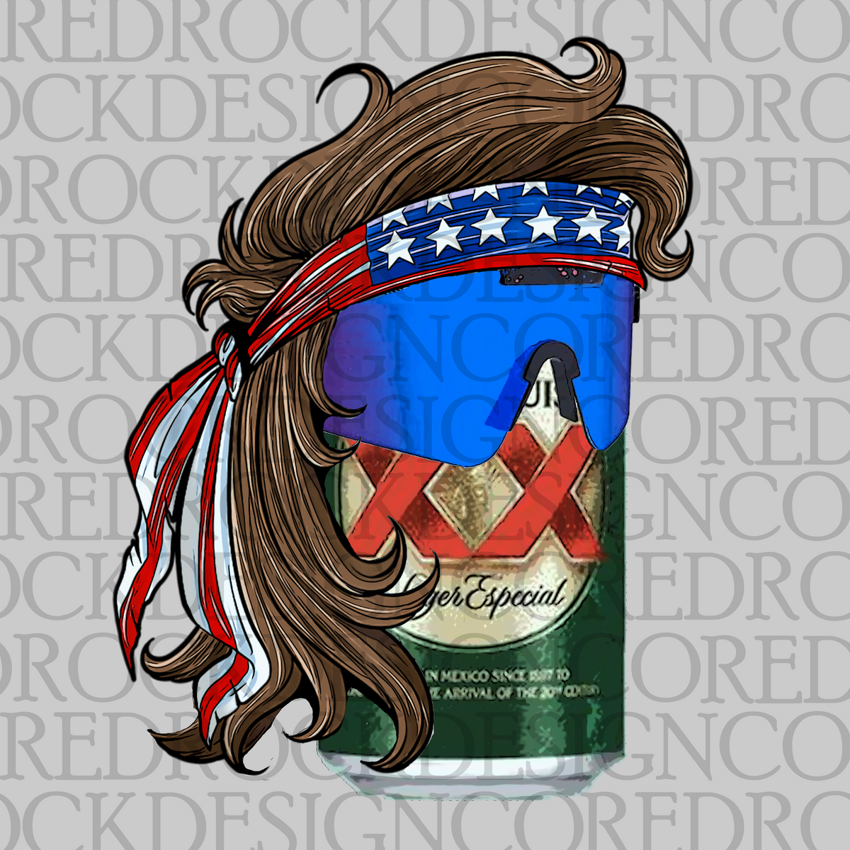 Dos Equis Fan Art Mullet Can Dd – Red Rock Design Co