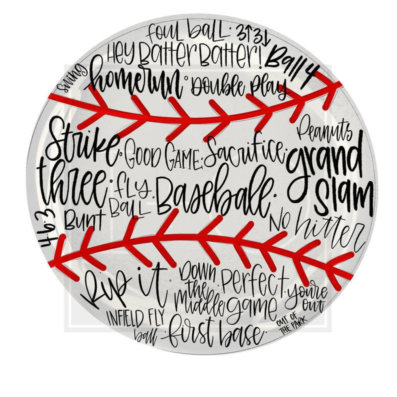 DTF Transfer - DTF004121 Baseball Subway Word Art White – CSDS Vinyl