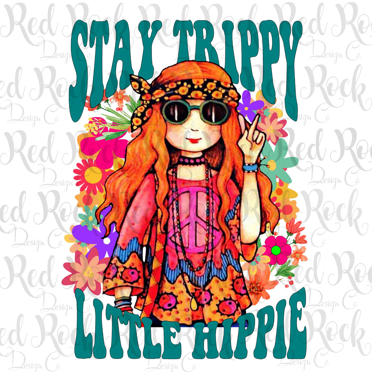 Stay Trippy Little Hippie Keychain- Hippie Gifts- Hippie Keychain